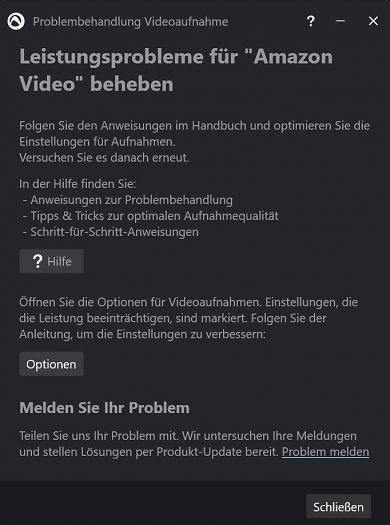Fehlermeldung bei Audials One.