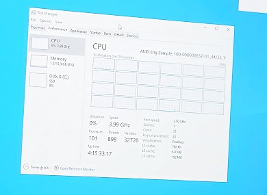 AMD Ryzen 9 5900X3D ES mit 192 MiByte L3-Cache und 3,5 bis 4,4 GHz