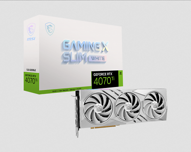 MSI Geforce RTX 4070 Ti Gaming X Slim White