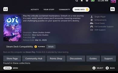Steam Deck Beta Client mit HDR-Informationen