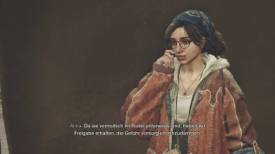 Als neue Begleitung und Wildtierexpertin hält in Monster Hunter Wilds Charakter Alma her, die mit Brille und Frisur auch glatt aus unserer Welt stammen könnte.