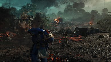 Waldplanet Kadaku: Ein Avatar-esques Natur-Idyll mit hübscher RGB-Beleuchtung? Nicht in Warhammer 40K. Natur im grimmig düsteren 41. Jahrtausend ist ein sumpfiges, schimmelpilz- und algenbewachsenes Schlachtfeld.