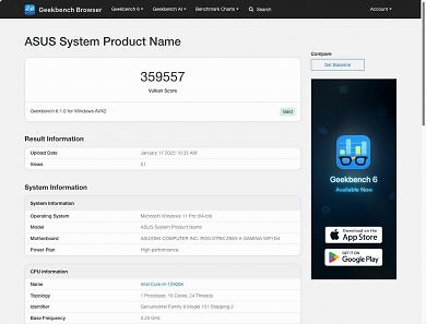 Geforce RTX 5090: Benchmarks aus Geekbench OpenCL und Vulkan (1)