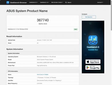 Geforce RTX 5090: Benchmarks aus Geekbench OpenCL und Vulkan (2)