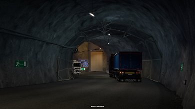Truck im unterirdischen Eisenerzbergwerk im Euro Truck Simulator 2.