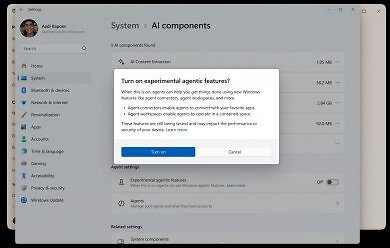 Experimentelle Agentenfunktionen aktivieren.