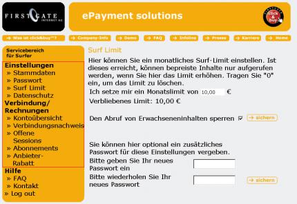 Firstgate: Die Monatslimits beziehen sich auf die Abrechnungsperiode, nicht auf den Kalendermonat.