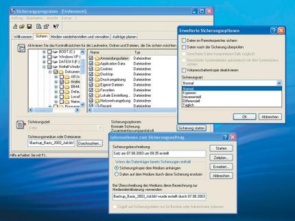 2: Das Windows-Backup ist zwar nicht so mächtig wie die Konkurrenz, für den Hausgebrauch reicht es aber allemal.