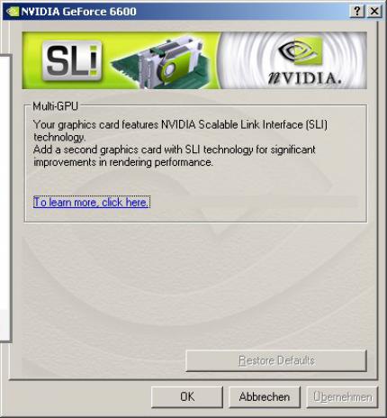 SLI auch bei einer Geforce 6600?