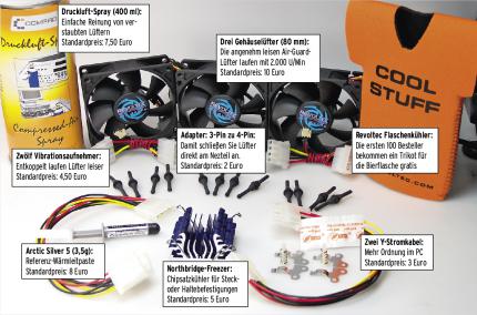 Das PCGH-Kühlkit gibt es zum Vorzugspreis bei K&M Elektronik. Für eine größere Ansicht klicken Sie bitte auf 'Bild in Originalgröße'.