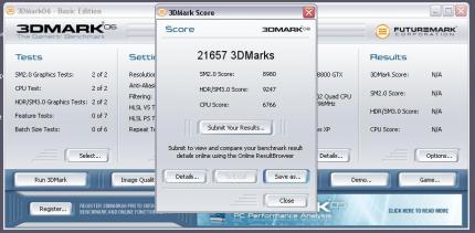 Dritter Platz in der 3D-Mark-06-Rangliste.