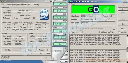 Erste Übertaktungsergebnisse des Core 2 Duo E6850