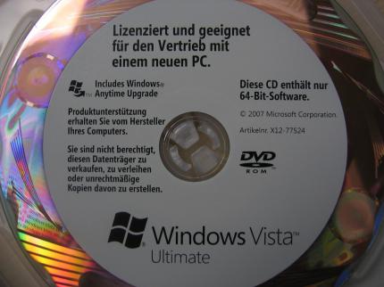 Gleich mehrere Fehler haben sich bei der Beschriftung der Vista-DVDs eingeschlichen