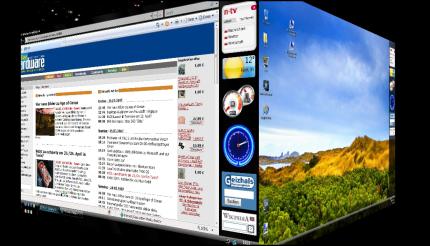 Mehrere Desktops als 3D-Würfel