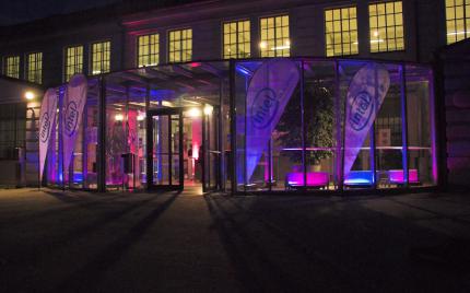 Der Eingangsbereich des Intel-Events (Bild: PC Games Hardware)
