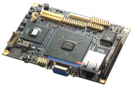 Quelle: VIA
EPIA PX Mainboard. Chipsatz, Prozessor, SO-DIMM DDR2-Speicher vereint auf 10 cm x 7,2 cm.