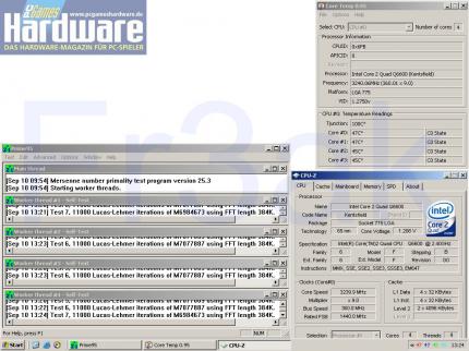 Intel Core 2 Quad Q6600 im G0-Stepping mit Standardspannung. (Bild: PCGH) 