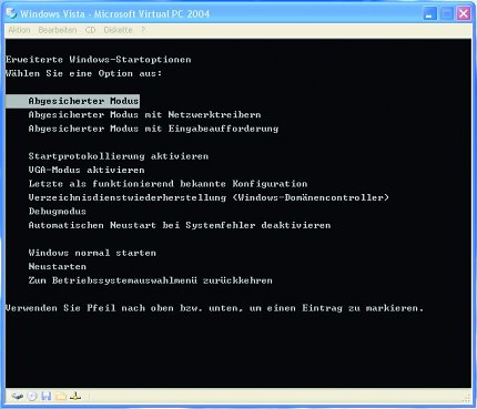 Abgesicherten Modus starten. (Bild: PCGH)