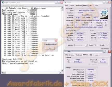 PCGH Extreme: Intel Core 2 QX9650 @ 5746 Megahertz