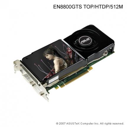Asus EN8800GTS TOP/HTDP/512M ist die derzeit am höchsten ab Werk übertaktete Geforce 8800 GTS (G92).