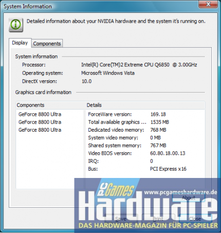 Nvidia 3-Wege-SLI: Treiber-Panel