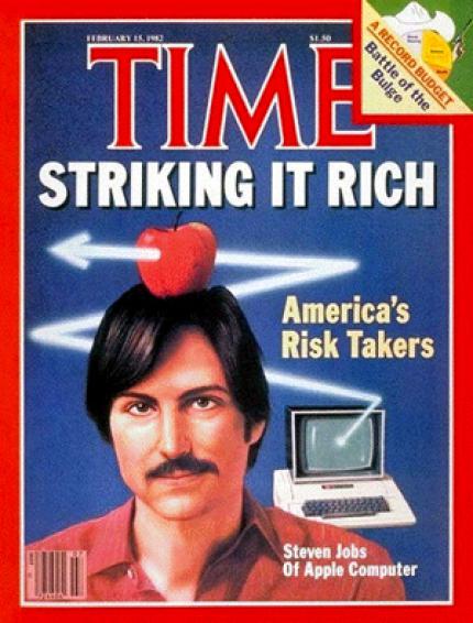 Apple-Mitgründer Steve Jobs 1982 auf dem Time Magazine