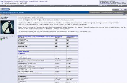 Erste Benchmarks zu Windows Vista RC1 auf PCGH Extreme