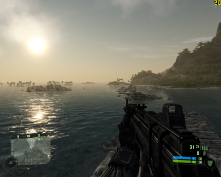 Crysis mit Patch Version 1.1: 'Very High' auf der Geforce 8800 GTS/512 (Bild: PCGH)