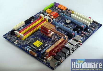 X48-Chipsatz: Hier auf einem Gigabyte-Mainboard (Bild: PCGH)