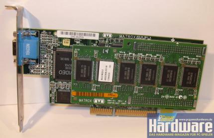 Matrox Millenium mit 8 MiByte WRAM inkl. Aufsteckmodul (Bild: PCGH)