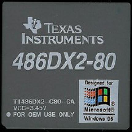Einer der späteren Texas-Instruments-Chips auf 486er-Basis (Bild: cpushack.net)