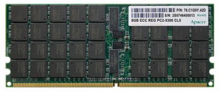 Apacer: 8 GiByte DDR2-667 ECC Registered DIMM-Speicher-Modul (Bild: Infomars)