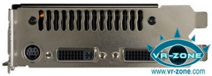 Das Slotblech der Geforce 9800 GTX