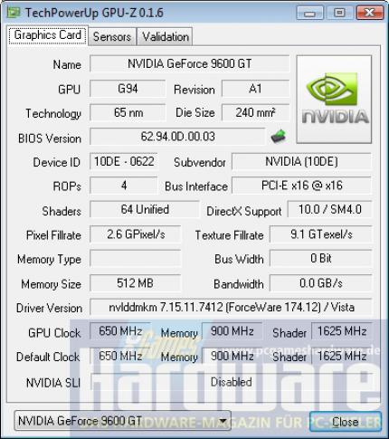 Geforce 9600 GT Review: 
Die wichtigsten Informationen zum Chip auf einen Blick (Bild: PCGH)