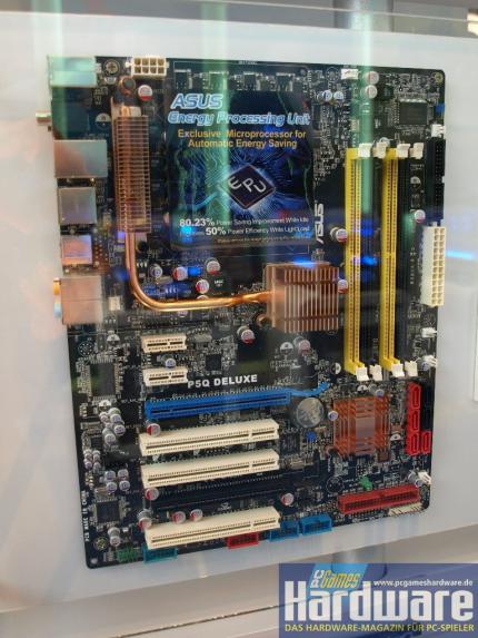 P45: Asus P5Q Deluxe auf der Cebit (Bild: PCGH)