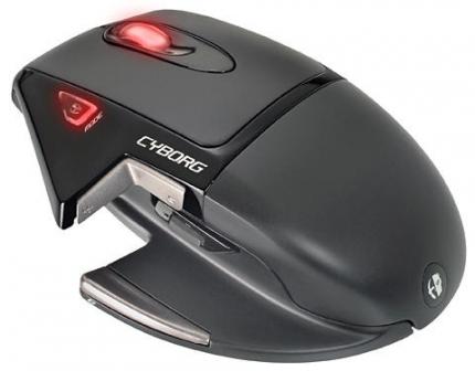 Saitek: Cyborg-Mouse mit längenverstellbarem Mausrücken