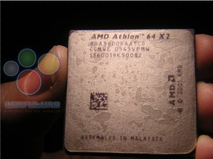 Die SIA warnt vor Fälschungen wie diesem AMD Athlon X2 3800+ auf Basis einer 386er-CPU (Bild: Winfuture.de)
