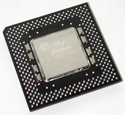 Der Ur-Pentium veränderte oft sein Äußeres - hier die letzte Version, der MMX 233 MHz. (Bild: cpu-world.com)