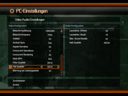 Lost Planet: Colonies DX10-Optionen