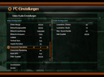 Lost Planet: Colonies DX9-Optionen