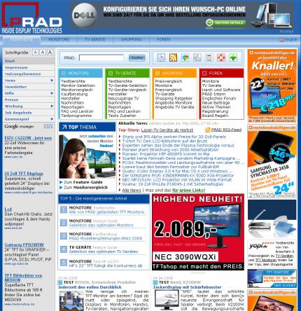 Neuer Service bei PCGH: Per RSS-Feed von Prad.de sind Sie immer auf dem neuesten Stand bei Monitoren.