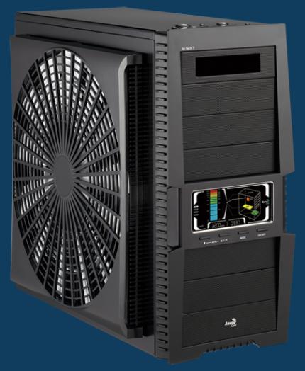 Das Aerocool Hi-Tech 7 Pro besitzt einen 400-Millimeter-Lüfter an der Seite, welcher mit 400 RPM arbeitet und 422,5 Kubikmeter Luft pro Stunde bewegt. (Bild: Aerocool)
