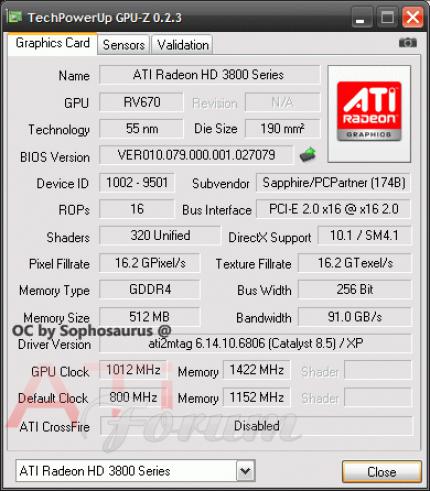 Leider verschweigt der GPU-Z-Screenshot den tatsächlich betriebenen Kühlaufwand. (Bild: Ati-Forum.de)