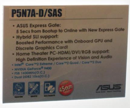 Das Asus P5N7a-D/SAS das auf der Computex 2008 gezeigt wurde ist eines der Mainboards die mit Nvidias neuer IGP Geforce ausgerüstet werden. (Bild: bit-tech.net)