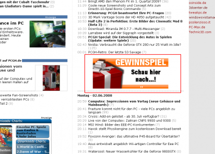 Unter dieser Grafik können Sie einsehen, ob Sie gewonnen haben!