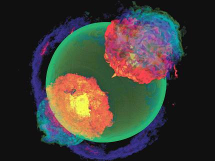 Zum Beispiel eine solche Typ-Ia-Explosion einer Supernova könnte mittels des Eureka-Systems visualisiert werden. (Bild: Argonne National Labs)