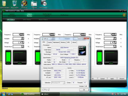 Deneb mit 4 GHz - echt oder Fake? (Bild: overclock.net)