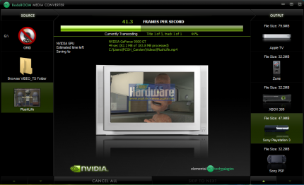 Geforce 9500 GT: Video-Encoding auf der GPU dank CUDA-Unterstützung