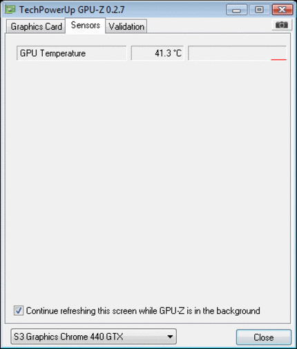 S3 Chrome 440 GTX: die Temperatur (Bild: PCGH)