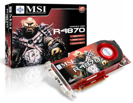 Mit der R4870-T2D1G kündigt auch MSI eine Radeon HD 4870 mit einem GiByte Videospeicher an (Bild: tcmagazine.com)